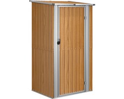 vidaXL - Tuinhuis - Bruin - 118,5x97x209,5 - cm - Gegalvaniseerd - Staal