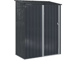 vidaXL - Tuinhuisjes - Antraciet - 153,5 - x - 86 - x - 200 - cm - Metaal