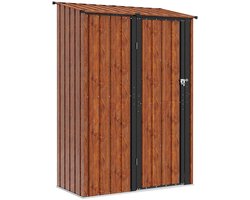 vidaXL - Tuinhuisjes - Bruin - 140,5 - x - 74 - x - 200 - cm - Metaal