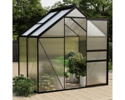 vidaXL - Tuinkas - 2,47 - m³ - aluminium - antracietkleurig