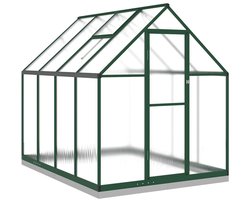 vidaXL Tuinkas - Inclusief Basisframe - Groen - UV-bestendig Tuinkas - Greenhouse - Tuinbouw - Plantenkwekerij - Groententuinen