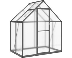 vidaXL - Tuinkas - met - basisframe - 169x114x195 - cm - aluminium - antracietkleur