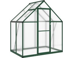 vidaXL - Tuinkas - met - basisframe - 169x114x195 - cm - aluminium - groen