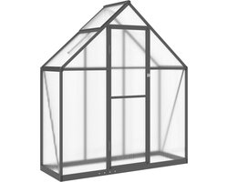 vidaXL - Tuinkas - met - basisframe - 169x58x195 - cm - aluminium - antracietkleurig