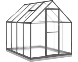 vidaXL - Tuinkas - met - basisframe - 224x169x202 - cm - aluminium - antracietkleur