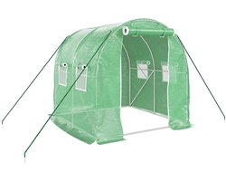 vidaXL - Tuinkas - met - stalen - frame - 4 - m² - 2x2x2 - m