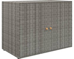 vidaXL - Tuinkast - 100x55,5x80 - cm - poly - rattan - grijs