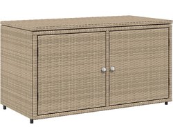 vidaXL - Tuinkast - 110x55x60,5 - cm - poly - rattan - beige