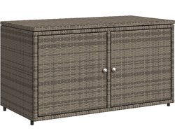 vidaXL - Tuinkast - 110x55x60,5 - cm - poly - rattan - grijs