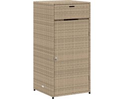 vidaXL - Tuinkast - 55x55x111 - cm - poly - rattan - beige