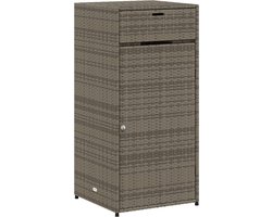 vidaXL - Tuinkast - 55x55x111 - cm - poly - rattan - grijs