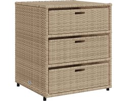 vidaXL - Tuinkast - 55x59x69 - cm - poly - rattan - beige