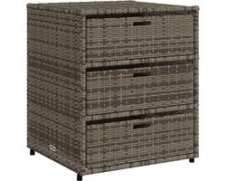 vidaXL - Tuinkast - 55x59x69 - cm - poly - rattan - grijs