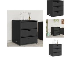 vidaXL - Tuinkast - 55x59x69 - cm - poly - rattan - zwart