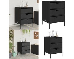 vidaXL - Tuinkast - 55x59x80 - cm - poly - rattan - zwart