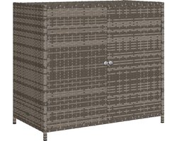 vidaXL - Tuinkast - 83x45x76 - cm - poly - rattan - grijs
