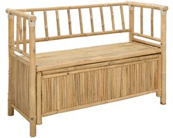 vidaXL - Tuinkast - Bank - 110 - x - 47 - x - 80 - cm - Bamboe - Naturel - Rechthoekig
