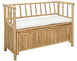 vidaXL - Tuinkast - Bank - 110 - x - 47 - x - 80 - cm - Bamboe - Naturel - Rechthoekig