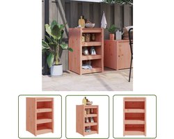 vidaXL Tuinkast - Buitenkeuken - Keukenkast voor buiten 55x55x92 cm massief douglashout - Houten Kast - Douglas Hout - Opslagkast