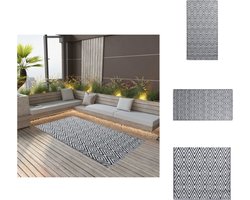 vidaXL Tuinkleed - Tuinkleden - Terraskleed - Terraskleden - Buitenkleed ARAKIL 160x230 cm PP wit en zwart
