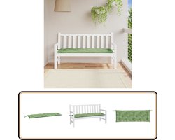 vidaXL Tuinkussen - 150x50x7 cm - Bladpatroon Tuinbankkussen - Oxford Stof - Tuinkussen - Buitenkussen - Zitkussen