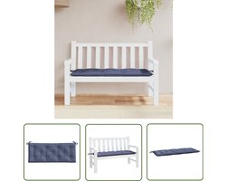vidaXL Tuinkussen - Tuinbankkussent - Tuinbankkussen 120x50x7 cm oxford stof marineblauw - Lounge Kussen - Outdoor Kussen - Blauw Kussen