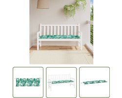 vidaXL Tuinkussen - Tuinbankkussent - Tuinbankkussen 150x50x7 cm oxford stof bladpatroon - Outdoor Kussen - Balkon Kussen - Lounge Kussen