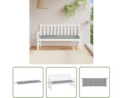 vidaXL Tuinkussen - Tuinbankkussent - Tuinbankkussen 150x50x7 cm oxford stof grijs - Outdoor Kussen - Balkon Kussen - Lounge Kussen