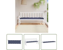 vidaXL Tuinkussen - Tuinbankkussent - Tuinbankkussen 180x50x7 cm oxford stof marineblauw - Outdoor Kussen - Lounge Kussen - Balkon Kussen