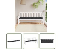 vidaXL Tuinkussen - Tuinbankkussent - Tuinbankkussen 180x50x7 cm oxford stof zwart - Outdoor Kussen - Lounge Kussen - Zithoogte