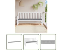 vidaXL Tuinkussen - Tuinbankkussent - Tuinbankkussen 200x50x4 cm oxford stof grijs - Outdoor Kussen - Balkon Kussen - Lounge Kussen