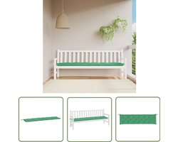 vidaXL Tuinkussen - Tuinbankkussent - Tuinbankkussen 200x50x7 cm stof groen - Outdoor Kussen - Balkon Kussen - Groene Kussens