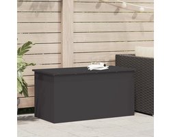vidaXL - Tuinkussens - opbergdoos - Staal - 100 - x - 50,5 - x - 50 - cm - 220 - Zwart