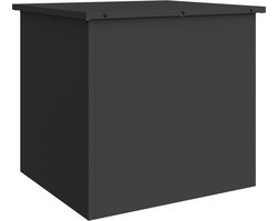 vidaXL - Tuinkussens - opbergdoos - Staal - 55 - x - 50,5 - x - 50 - cm - 117 - L - Zwart