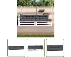 vidaXL Tuinkussens - Palletkussens - Palletkussens 5 st stof antracietkleurig - Lounge Kussens - Outdoor Kussens - Balkon Kussens