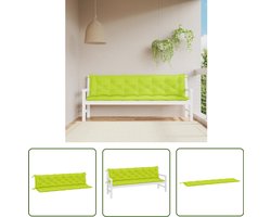 vidaXL Tuinkussens - Tuinbankkussens - Tuinbankkussens 2 st 200x50x7 cm oxford stof heldergroen - Outdoor Kussens - Balkon Kussens - Groen Kussen