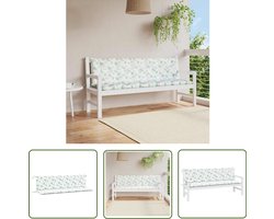 vidaXL Tuinkussens - Tuinbankkussens - Tuinbankkussens 2 st oxford stof bladpatroon - Outdoor Kussens - Lounge Kussens - Balkon Kussens