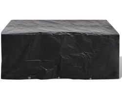 vidaXL Tuinmeubelhoes - 240x140x90 cm - Zwart Tuinmeubelhoes - Rattan Meubelhoes - Buitenkussens - Tuinaccessoires - Buitendecoratie