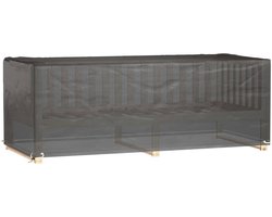 vidaXL Tuinmeubelhoes met 8 oogjes rechthoekig 192x82x65 cm - Tuinmeubelhoes - Tuinmeubelhoezen - Tuinmeubel Hoes - Terrasmeubelhoes