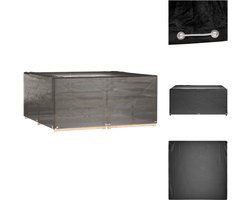 vidaXL Tuinmeubelhoes - Tuinmeubelhoezen - Tuinmeubel Hoes - Terrasmeubelhoes - Tuinmeubelhoezen met 16 oogjes 2 st vierkant 205x205x90 cm