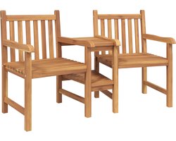 vidaXL - Tuinmeubels - Bruin - 152 - x - 63 - x - 89 - cm - Massief - teakhout
