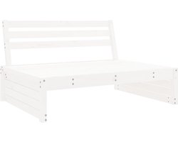 vidaXL - Tuinmiddenbank - 120x80 - cm - massief - grenenhout - wit