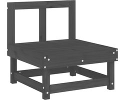 vidaXL - Tuinmiddenbank - massief - grenenhout - grijs