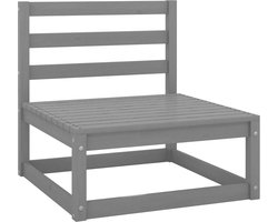 vidaXL Tuinmiddenbank met Antraciet Kussens Tuinbank - Bank - Tuinset - Buis Meubel - Hout Meubel