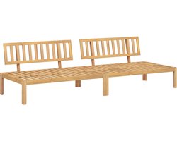 vidaXL Tuinmiddenbanken 2 st massief acaciahout Tuinbank - Lounge Bank - Acacia Hout - Outdoor Furniture - Tuinset - Balkon Meubel - Buitendecoratie