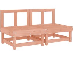 vidaXL Tuinmiddenbanken - 2 stuks - Massief Douglashout Tuinbank - Douglas Hout - Tuinset - Lounge Set - Outdoor Furniture