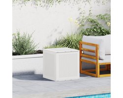 vidaXL - Tuinopbergbox - Wit - 55x53x57 - cm - PP