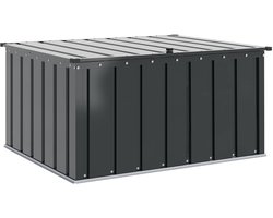 vidaXL - Tuinopslagdoos - Zwart - 101 - x - 82 - x - 50 - cm - Staal