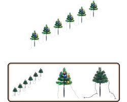 vidaXL Tuinpadkerstbomen - 6 stuks - 45 cm - LED verlichting Kerstdecoraties - Tuinverlichting - Led Verlichting - Kerstlichtjes - Winterse Sfeerverlichting
