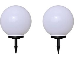 vidaXL Tuinpadlampen 2 st met grondpin LED 40 cm